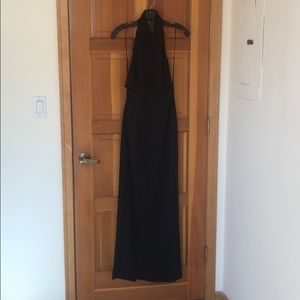 Sexy high neck halter gown